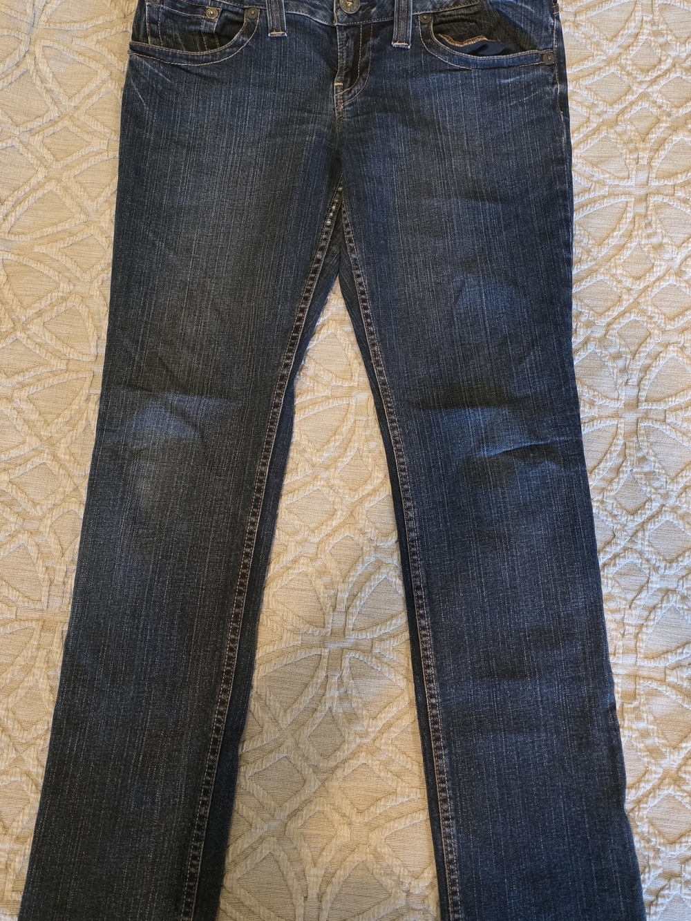 GUESS Women's Dark Indigo Straight-Leg Jeans